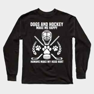 Hockey Makes Me Ice Hockey Happy Player Gift Penalty Box Long Sleeve T-Shirt